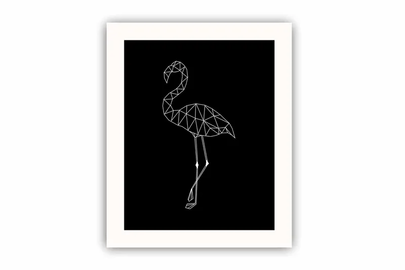 Tavla Animal med Ram Flerfärgad, 23,5x28,5 cm