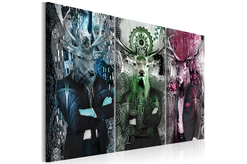 Tavla Animal Trio 3 Parts Colorful 120x80 - Artgeist sp. z o. o. - Inredning & dekor - Tavlor & konst - Canvastavla