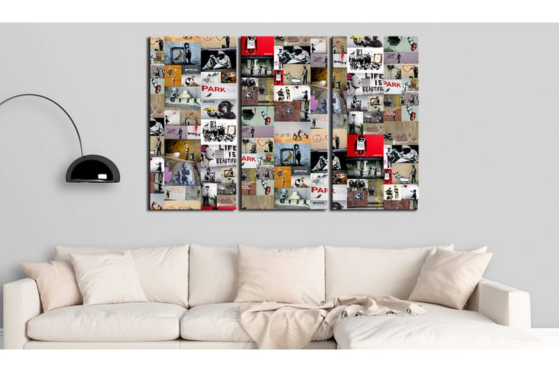 Tavla Art Of Collage Banksy Iii 90x60 - Artgeist sp. z o. o. - Inredning & dekor - Tavlor & konst - Canvastavla