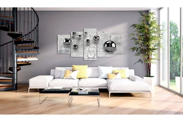 Tavla Balls And Concrete 5 Parts Wide 200x100 - Artgeist sp. z o. o. - Inredning & dekor - Tavlor & konst - Canvastavla