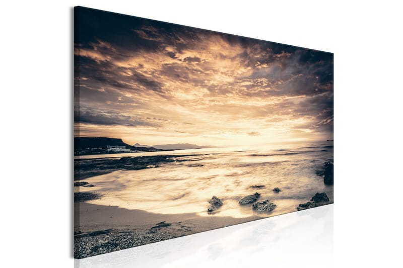 Tavla Beach in Crete (1 Part) Narrow Yellow 135x45 - Artgeist sp. z o. o. - Inredning & dekor - Tavlor & konst - Canvastavla
