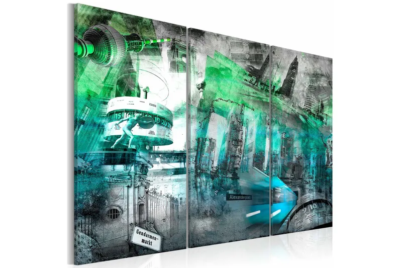Tavla Berlin Arkitektur Grön 60x40, Artgeist sp. z o. o.