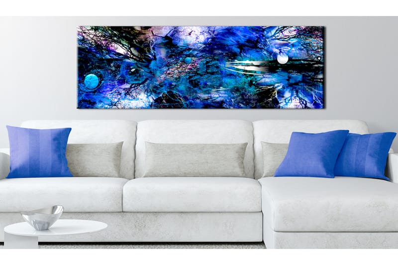 Tavla Blue Artistic Chaos 150x50 - Artgeist sp. z o. o. - Inredning & dekor - Tavlor & konst - Canvastavla