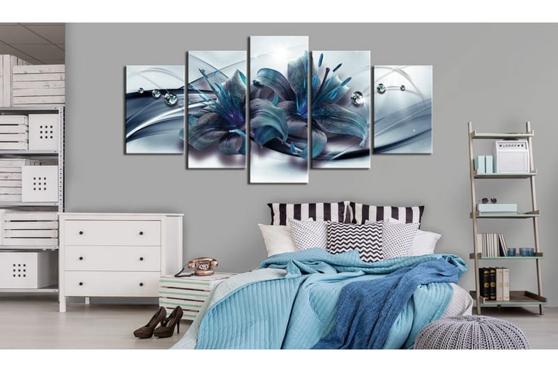Tavla Blue Lily 200x100 - Artgeist sp. z o. o. - Inredning & dekor - Tavlor & konst - Canvastavla
