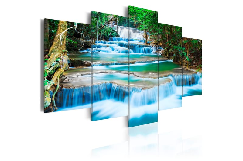 Tavla Blue Waterfall In Kanchanaburi Thailand 100x50, Artgeist sp. z o. o.