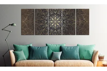 Tavla Brown Mandala 200x80 - Artgeist sp. z o. o. - Inredning & dekor - Tavlor & konst - Canvastavla
