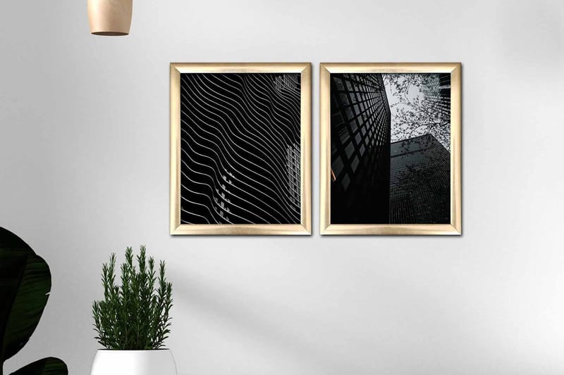 Tavla Building med Ram 2-pack Flerfärgad - 23,5x28,5 cm - Inredning & dekor - Tavlor & konst