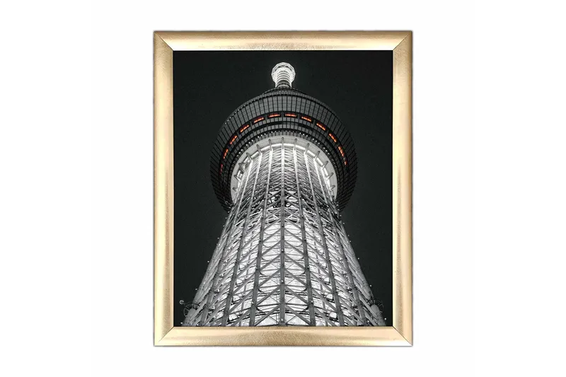 Tavla Building Med Ram Flerfärgad 23,5X28,5, 23,5x28,5 cm