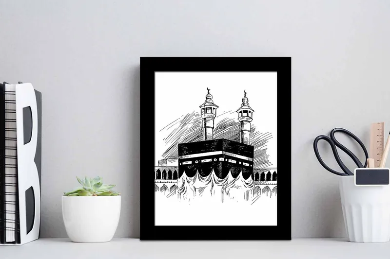 Tavla Building med Ram Flerfärgad - 23,5x28,5 cm - Inredning & dekor - Tavlor & konst