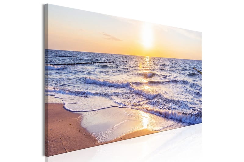 Tavla Calm Waves (1 Part) Narrow Brown 150x50 - Inredning & dekor - Tavlor & konst - Canvastavla