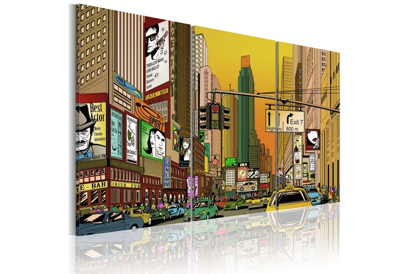 Tavla Cartoon Nyc 60x40, Artgeist sp. z o. o.