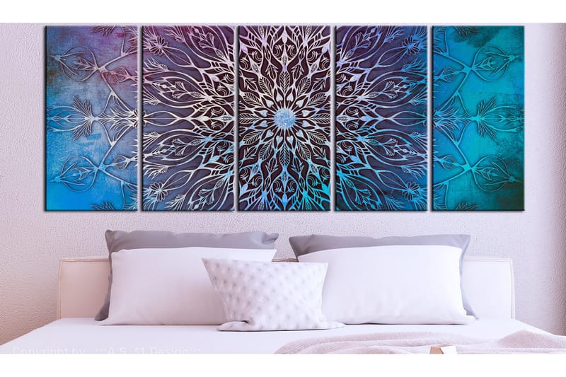 Tavla Center 5 Parts Narrow Blue 225x90 - Artgeist sp. z o. o. - Inredning & dekor - Tavlor & konst - Canvastavla