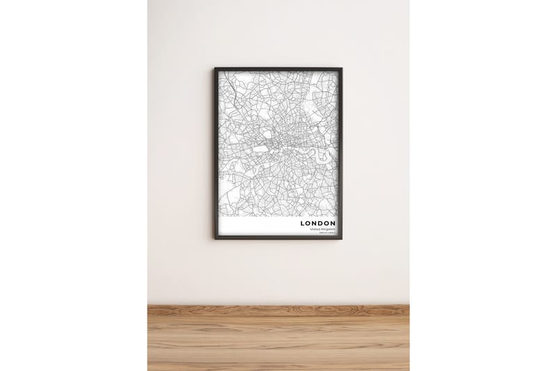 Tavla City Med Ram Flerfärgad 36X51 - 36x51 cm - Inredning & dekor - Tavlor & konst