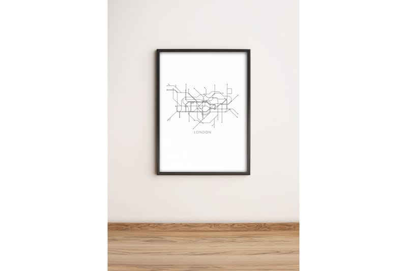 Tavla City Med Ram Flerfärgad 36X51 - 36x51 cm - Inredning & dekor - Tavlor & konst