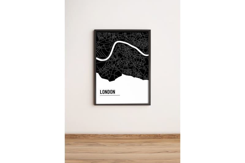 Tavla City Med Ram Flerfärgad 36X51, 36x51 cm