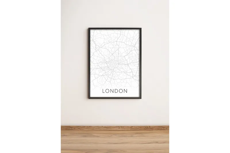 Tavla City med Ram Flerfärgad - 36x51 cm - Inredning & dekor - Tavlor & konst