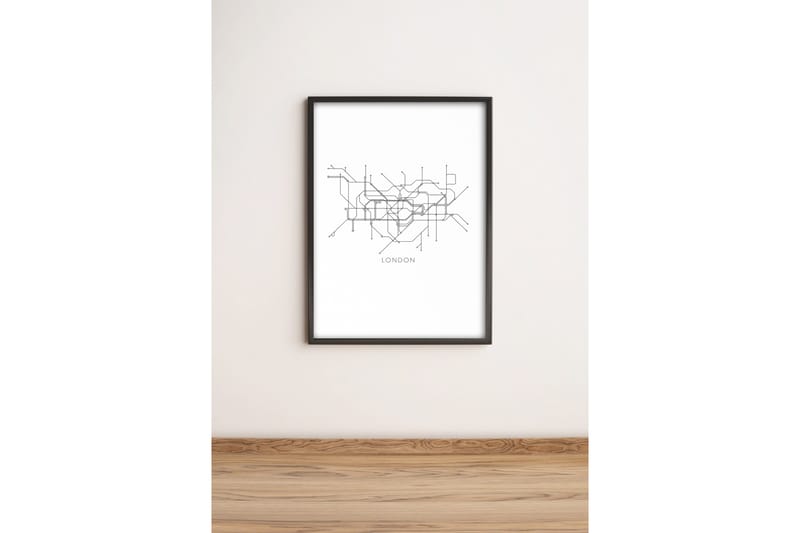 Tavla City med Ram Flerfärgad - 36x51 cm - Inredning & dekor - Tavlor & konst