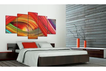 Tavla Colorful Strips Abstraction 200x100 - Artgeist sp. z o. o. - Inredning & dekor - Tavlor & konst - Canvastavla