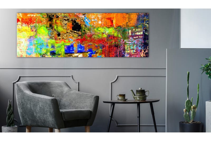 Tavla Colourful Abstraction (1 Part) Narrow 135x45, Artgeist sp. z o. o.