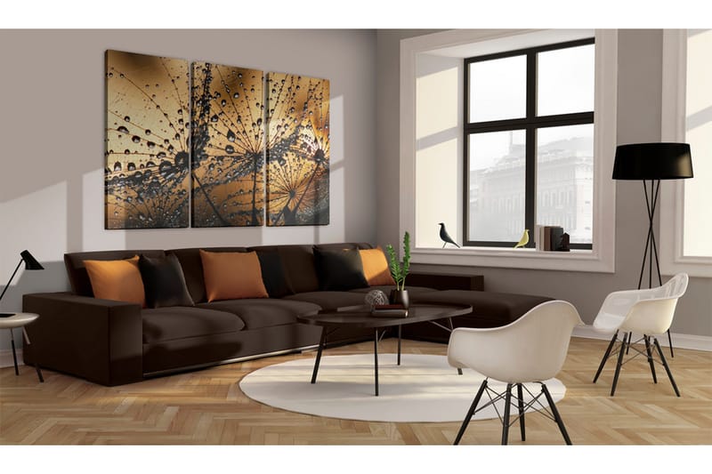 Tavla Dandelions And Dew 120x80 - Artgeist sp. z o. o. - Inredning & dekor - Tavlor & konst - Canvastavla