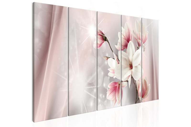 Tavla Dazzling Magnolias 5 Parts Narrow 225x90, Artgeist sp. z o. o.