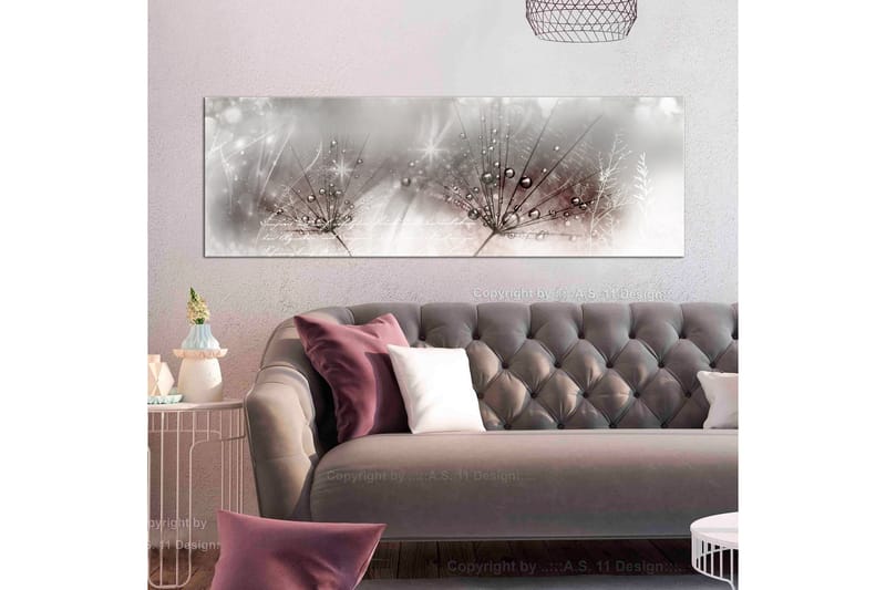 Tavla Drops Of Dew 1 Part Pink Narrow 120x40 - Artgeist sp. z o. o. - Inredning & dekor - Tavlor & konst - Canvastavla