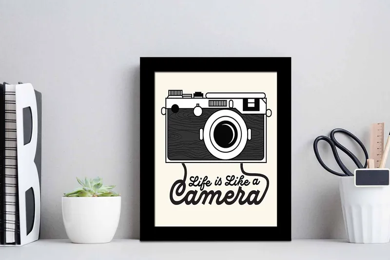 Tavla Entertainment med Ram Flerfärgad - 23,5x28,5 cm - Inredning & dekor - Tavlor & konst