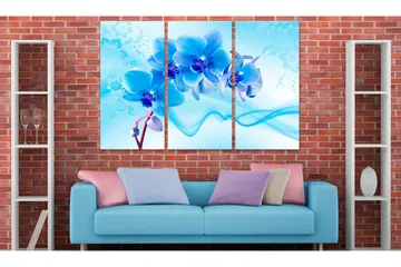 Tavla Ethereal Orchid Blue 60x40 - Artgeist sp. z o. o. - Inredning & dekor - Tavlor & konst - Canvastavla