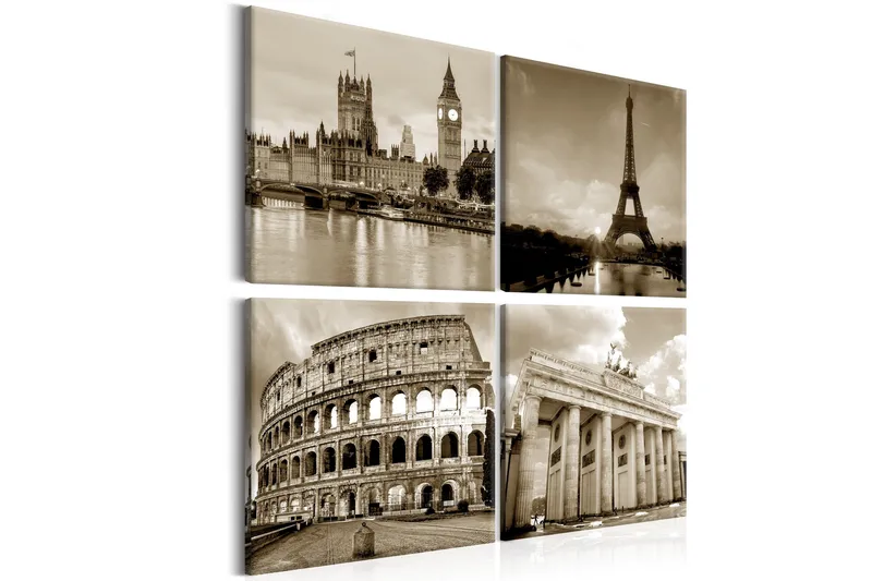Tavla European Capitals 40x40, Artgeist sp. z o. o.
