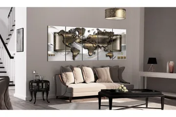 Tavla Exclusive Map 225x90 - Artgeist sp. z o. o. - Inredning & dekor - Tavlor & konst - Canvastavla