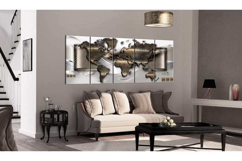 Tavla Exclusive Map 225x90 - Artgeist sp. z o. o. - Inredning & dekor - Tavlor & konst - Canvastavla