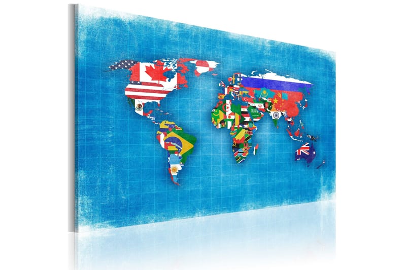 Tavla Flags Of The World 90x60, Artgeist sp. z o. o.