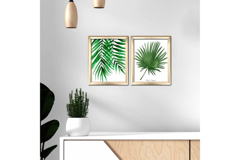 Tavla Floral med Ram 2-pack Flerfärgad - 23,5x28,5 cm - Inredning & dekor - Tavlor & konst