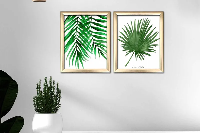 Tavla Floral med Ram 2-pack Flerfärgad - 23,5x28,5 cm - Inredning & dekor - Tavlor & konst