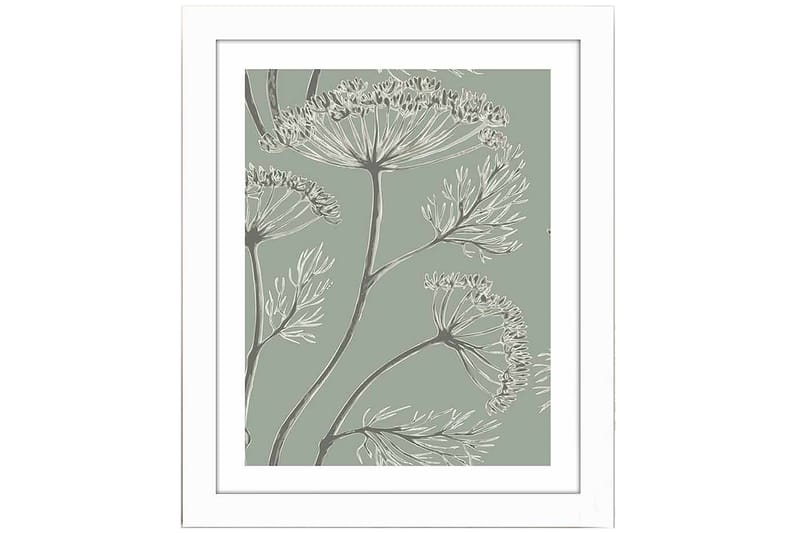 Tavla Floral Med Ram Flerfärgad 23,5X28,5 - 23,5x28,5 cm - Inredning & dekor - Tavlor & konst