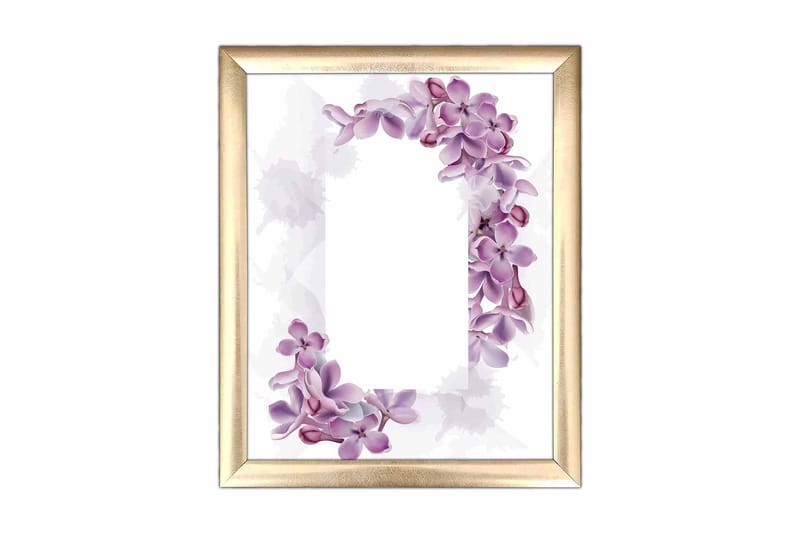 Tavla Floral Med Ram Flerfärgad 23,5X28,5 - 23,5x28,5 cm - Inredning & dekor - Tavlor & konst