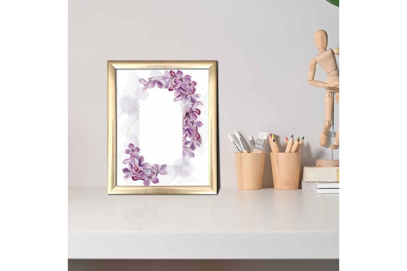 Tavla Floral Med Ram Flerfärgad 23,5X28,5 - 23,5x28,5 cm - Inredning & dekor - Tavlor & konst