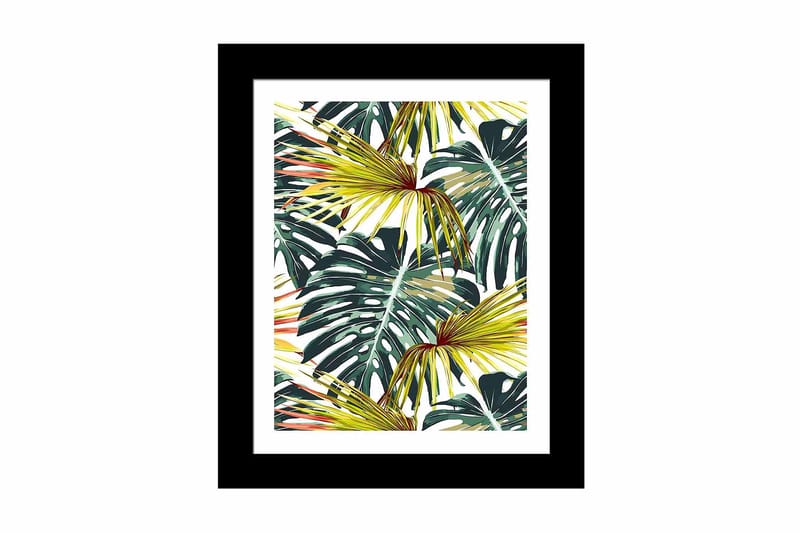 Tavla Floral Med Ram Flerfärgad 23,5X28,5 - 23,5x28,5 cm - Inredning & dekor - Tavlor & konst