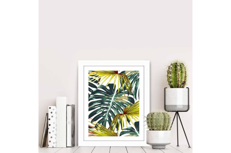 Tavla Floral med Ram Flerfärgad - 23,5x28,5 cm - Inredning & dekor - Tavlor & konst