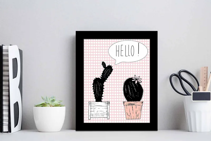 Tavla Floral med Ram Flerfärgad - 23,5x28,5 cm - Inredning & dekor - Tavlor & konst