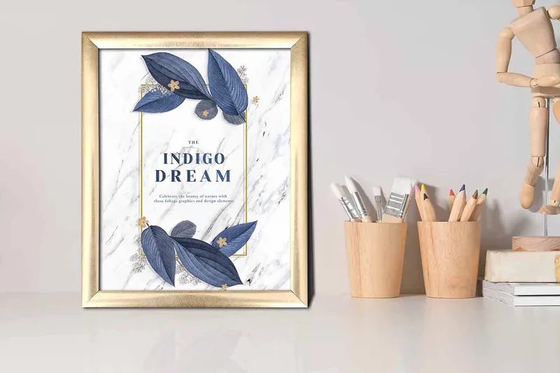 Tavla Floral med Ram Flerfärgad - 23,5x28,5 cm - Inredning & dekor - Tavlor & konst