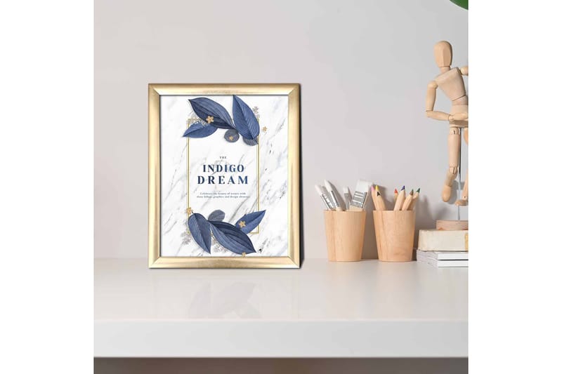 Tavla Floral med Ram Flerfärgad - 23,5x28,5 cm - Inredning & dekor - Tavlor & konst