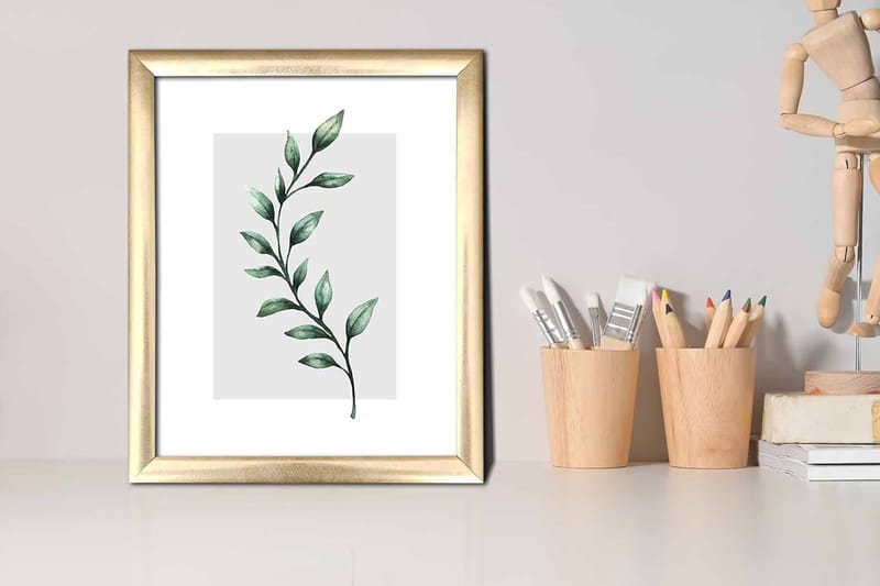 Tavla Floral med Ram Flerfärgad - 23,5x28,5 cm - Inredning & dekor - Tavlor & konst