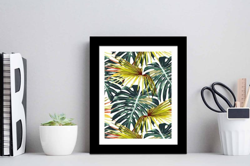 Tavla Floral med Ram Flerfärgad - 23,5x28,5 cm - Inredning & dekor - Tavlor & konst