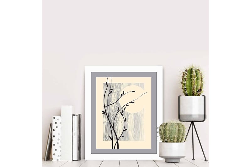 Tavla Floral med Ram Flerfärgad - 23,5x28,5 cm - Inredning & dekor - Tavlor & konst