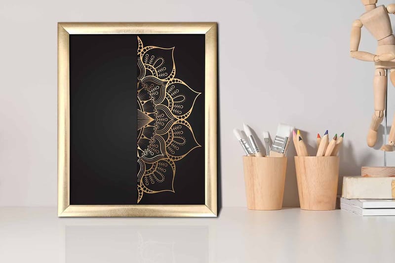 Tavla Floral med Ram Flerfärgad - 23,5x28,5 cm - Inredning & dekor - Tavlor & konst