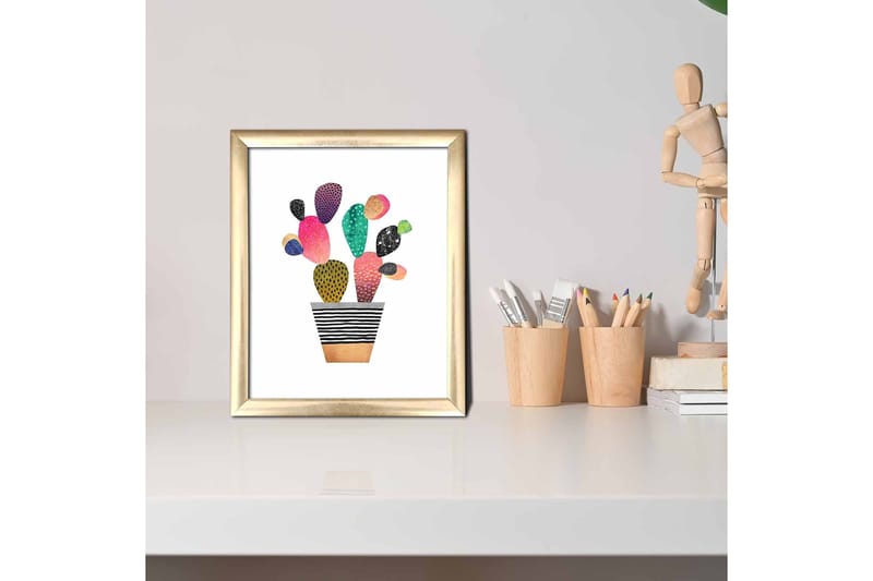 Tavla Floral med Ram Flerfärgad - 23,5x28,5 cm - Inredning & dekor - Tavlor & konst