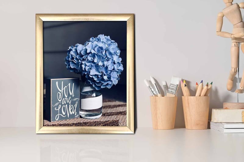 Tavla Floral med Ram Flerfärgad - 23,5x28,5 cm - Inredning & dekor - Tavlor & konst