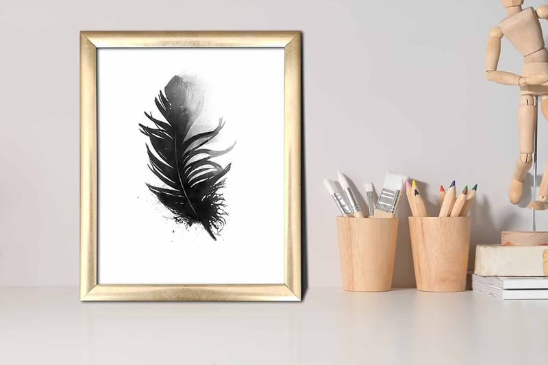 Tavla Floral med Ram Flerfärgad - 23,5x28,5 cm - Inredning & dekor - Tavlor & konst