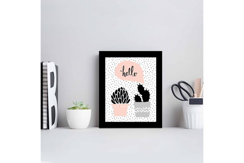 Tavla Floral med Ram Flerfärgad - 23,5x28,5 cm - Inredning & dekor - Tavlor & konst